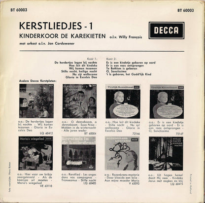 Kinderkoor De Karekieten - Kerstliedjes 1 (EP) Vinyl Singles EP VINYLSINGLES.NL