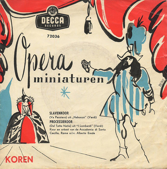 Santa Cecilia Chorus And Orchestra - Slavenkoor Vinyl Singles Vinyl Very Good (VG) <br> Hoes Good Plus (G+)