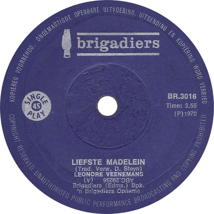 Leonore Veenemans - Liefste Madelein Vinyl Singles Vinyl Very Good (VG) <br> Hoes Good Plus (G+)
