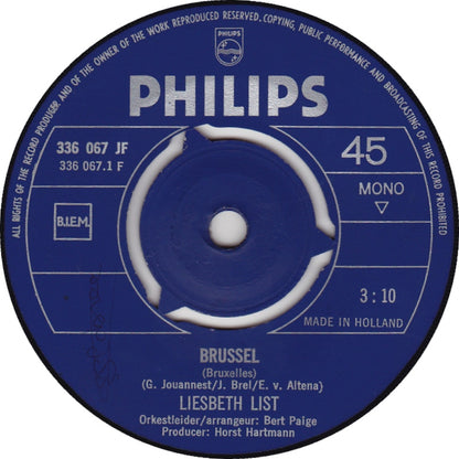 Liesbeth List - Brussel Vinyl Singles VINYLSINGLES.NL