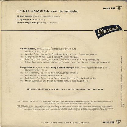 Lionel Hampton - Air Mail Special (EP) 03863 Vinyl Singles EP Goede Staat