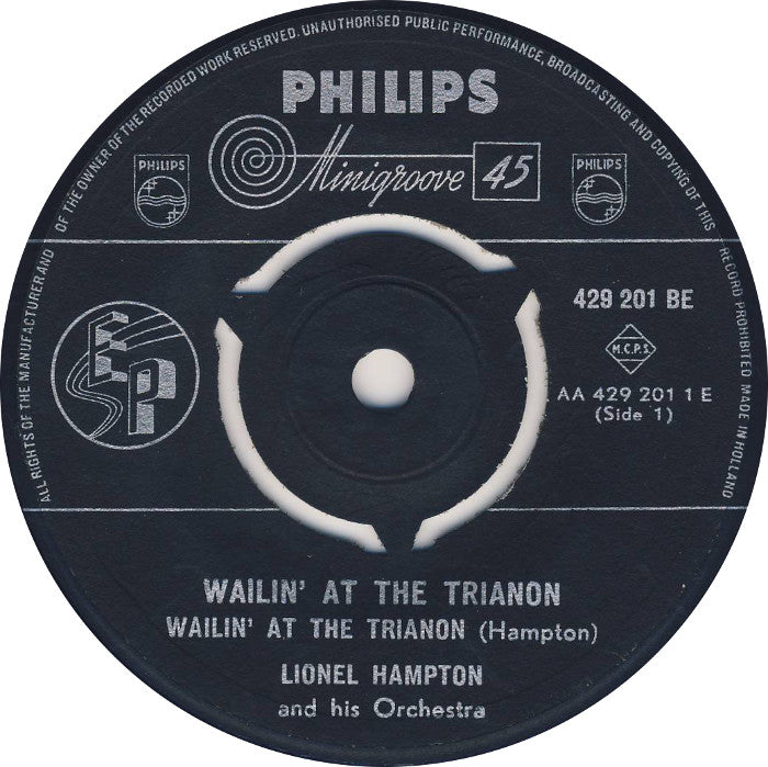 Lionel Hampton And His Orchestra - Wailin' At The Trianon (EP) 03855 Vinyl Singles EP Goede Staat