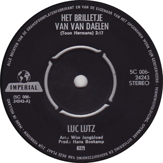 Luc Lutz - Het Brilletje Van Van Daele 23349 Vinyl Singles Goede Staat