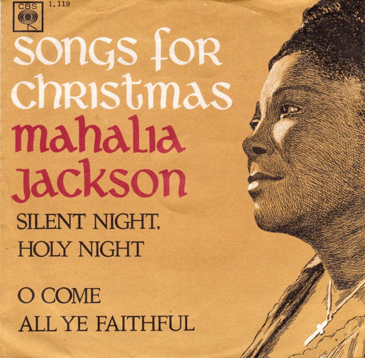 Mahalia Jackson ‎- Silent Night, Holy Night Vinyl Singles Vinyl Very Good (VG) <br> Hoes Good Plus (G+)