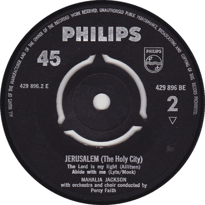 Mahalia Jackson - Jerusalem Vinyl Singles EP Vinyl Very Good (VG) <br> Hoes Good Plus (G+)