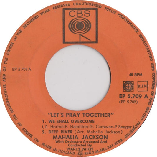 Mahalia Jackson - Let's Pray Together (EP) 05462 Vinyl Singles EP Goede Staat