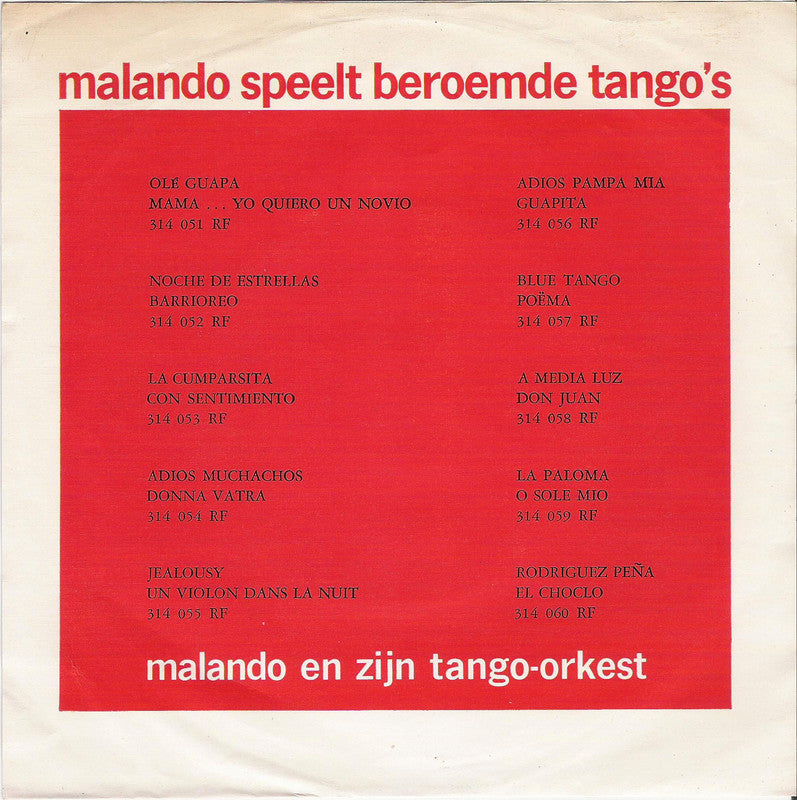 Malando En ZIjn Tango-Orkest - Ole Guapa Vinyl Singles VINYLSINGLES.NL
