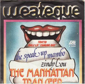 Manhattan Transfer - The Speak Up Mambo Vinyl Singles Vinyl Very Good (VG) <br> Hoes Good Plus (G+)