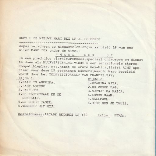 Marc Dex - Aardig Meisje Van De Buiten