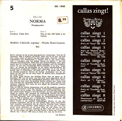 Maria Callas - Cavatina casta diva - Fine al rito 04941 Vinyl Singles Goede Staat