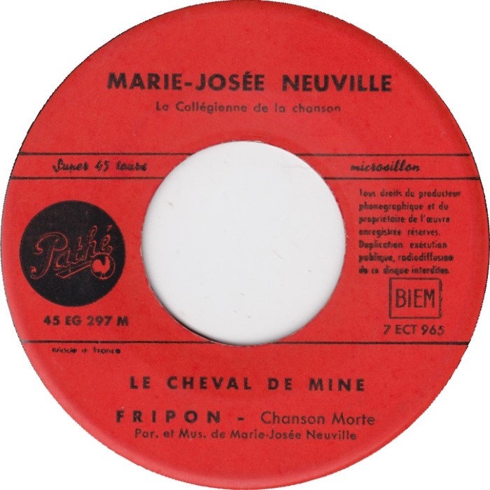 Marie-JosǸe Neuville - La Collégienne De La Chanson No. 4 (EP) 17221 Vinyl Singles EP VINYLSINGLES.NL