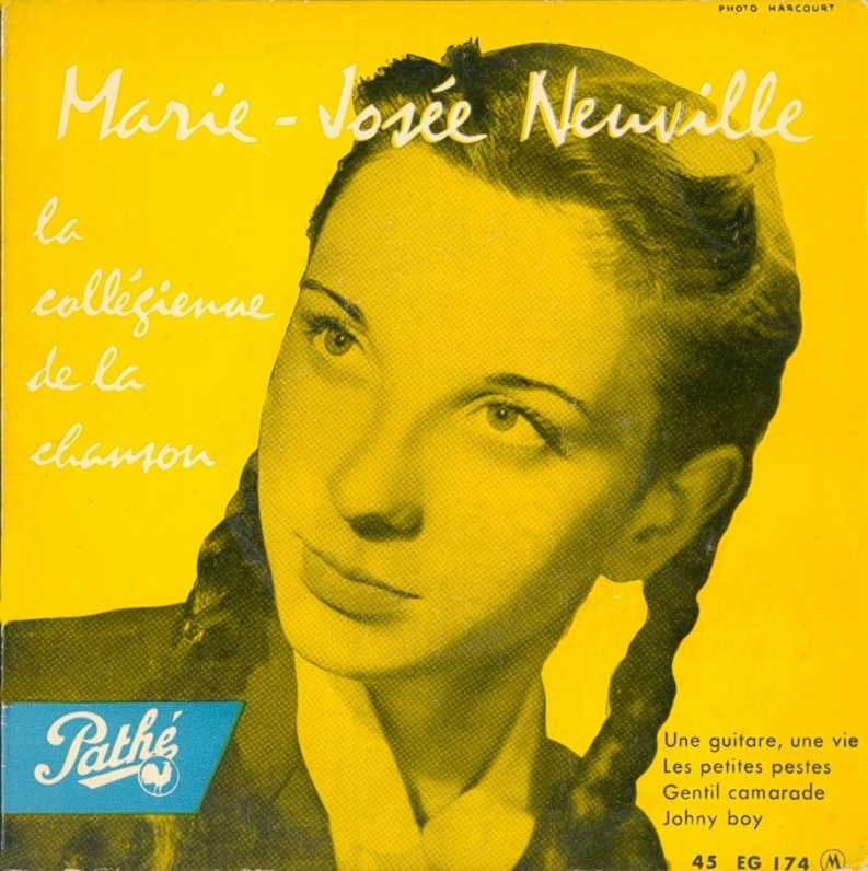 Marie Josee - Une Guitare Une Vie Vinyl Singles EP Vinyl Very Good (VG) <br> Hoes Good Plus (G+)