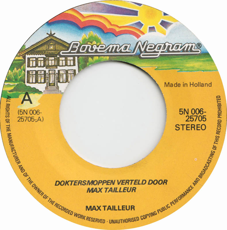 Max Tailleur - Doktersmoppen Vinyl Singles VINYLSINGLES.NL