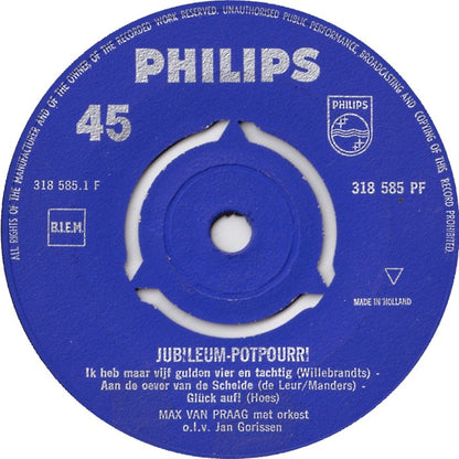 Max Van Praag - Jubileum Potpourri 32681 Vinyl Singles Vinyl (VG) <br> Hoes (G+)