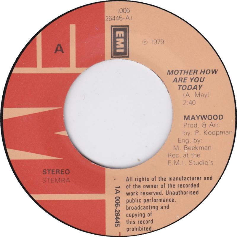 Maywood - Mother How Are You Today Vinyl Singles VINYLSINGLES.NL