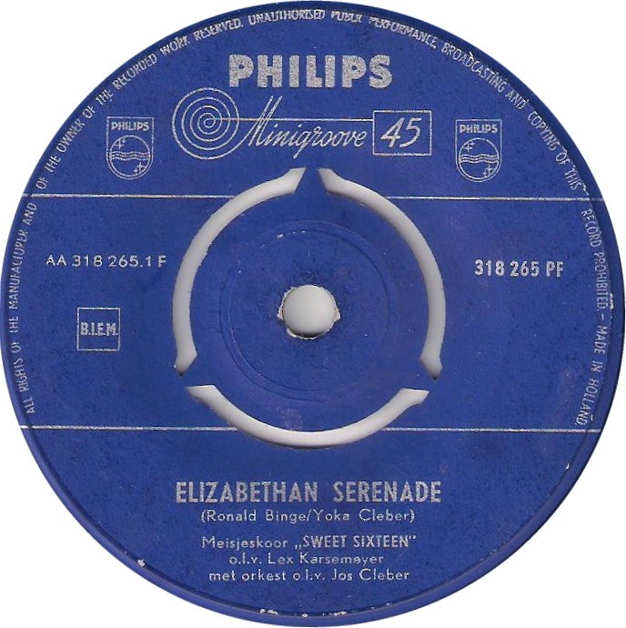 Meisjeskoor Sweet Sixteen - Elizabethan Serenade 17901 Vinyl Singles VINYLSINGLES.NL
