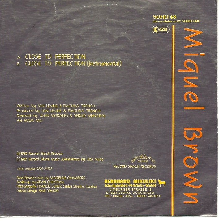 Miquel Brown - Close To Perfection 12214 15887 Vinyl Singles VINYLSINGLES.NL