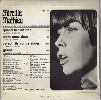 Mireille Mathieu - Quand Tu T'en Iras (EP) 18650 Vinyl Singles EP VINYLSINGLES.NL