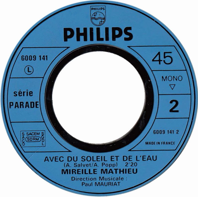 Mireille Mathieu - La Chanson Des Souvenirs Vinyl Singles Vinyl Very Good (VG) <br> Hoes Good Plus (G+)