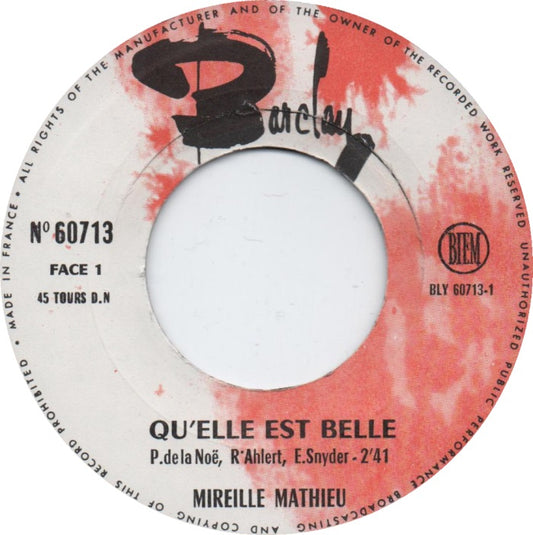 Mireille Mathieu - Qu'Elle Est Belle