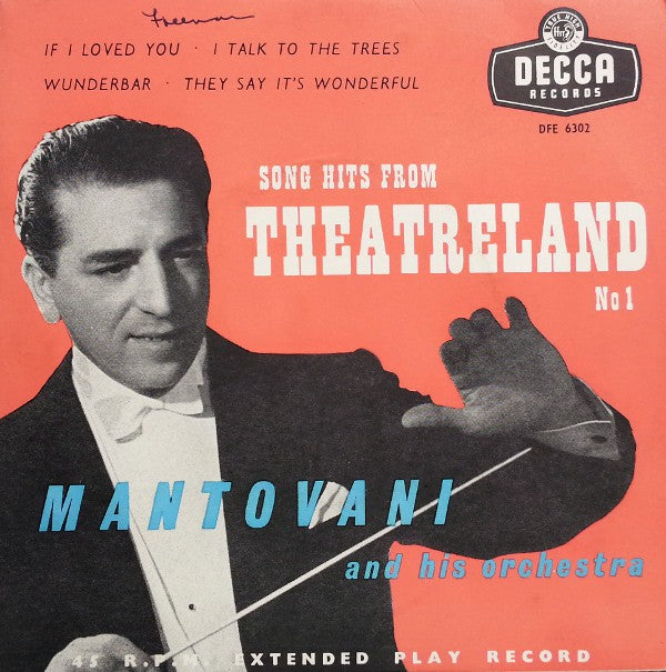 Mantovani - Song Hits From Theatreland (EP) Vinyl Singles EP VINYLSINGLES.NL