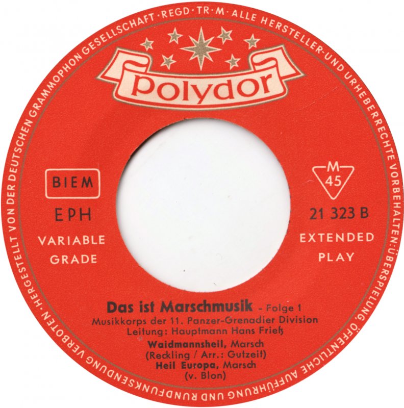 Musikkorps der 11. Panzer Grenadier Division - Das Ist Marschmusik! Folge 1 (EP) 06034 Vinyl Singles EP Goede Staat