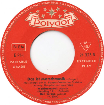 Musikkorps der 11. Panzer Grenadier Division - Das Ist Marschmusik! Folge 1 (EP) 06034 Vinyl Singles EP Goede Staat