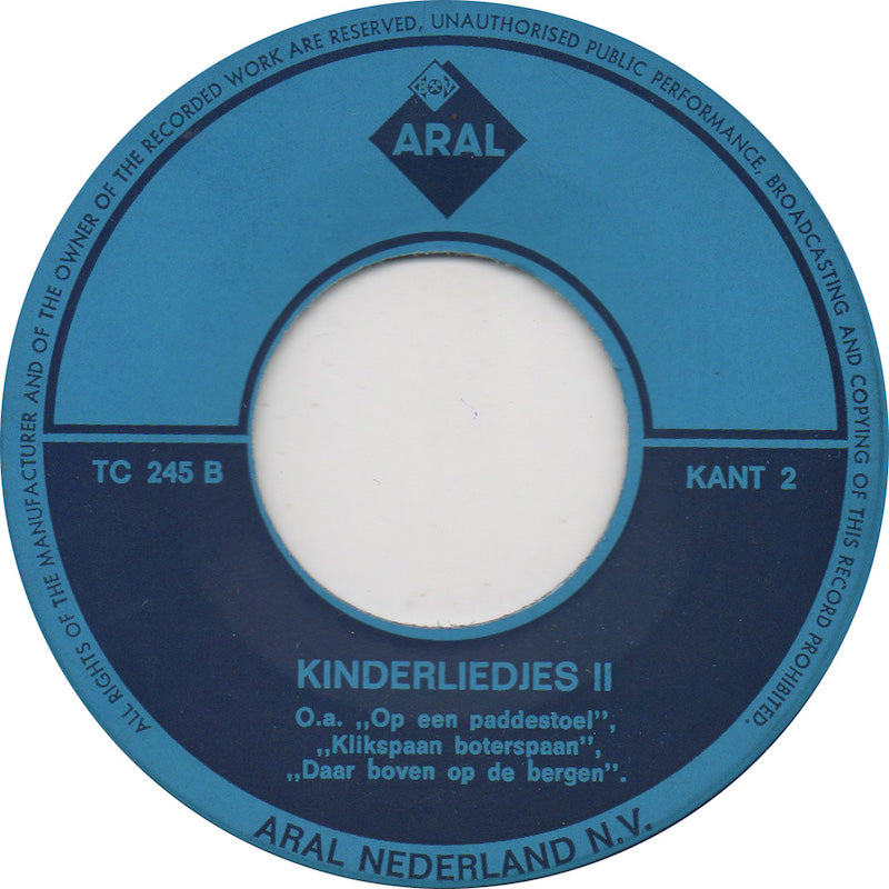 Unknown Artist - Kinderliedjes II (Blauw Vinyl) Vinyl Singles VINYLSINGLES.NL