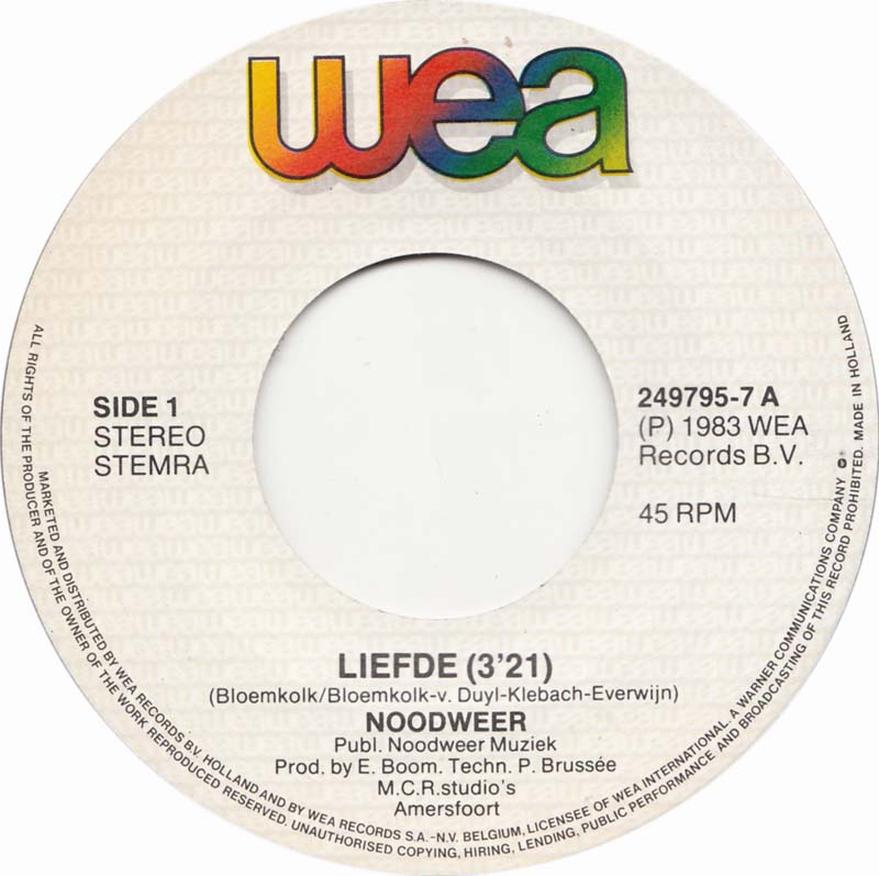 Noodweer - Liefde 15016 Vinyl Singles Goede Staat