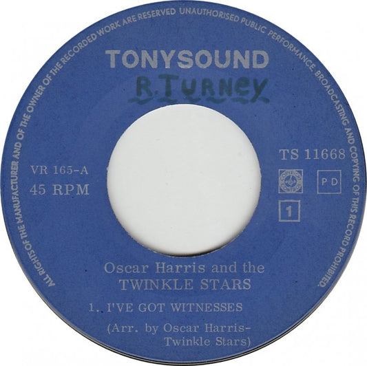 Oscar Harris And The Twinkle Stars - I Got Witnesses 06992 Vinyl Singles VINYLSINGLES.NL