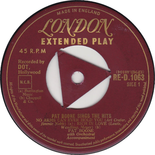 Pat Boone - Pat Boone Sings The Hits (EP) 13285 Vinyl Singles EP VINYLSINGLES.NL
