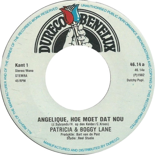 Patricia & Boggy Lane - Angelique Hoe Moet Dat Nou 14983 Vinyl Singles Vinyl Zeer Goed / Hoesje Goed "VINYLSINGLES.NL"