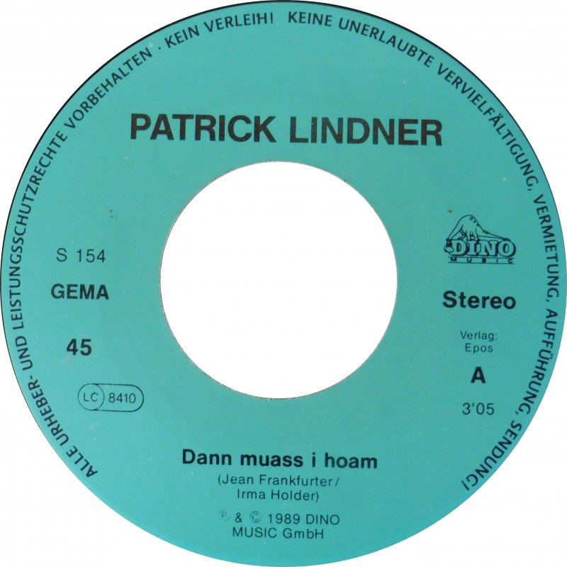 Patrick Lindner - Dann Muass I Hoam 14637 Vinyl Singles VINYLSINGLES.NL