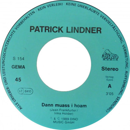 Patrick Lindner - Dann Muass I Hoam 14637 Vinyl Singles VINYLSINGLES.NL