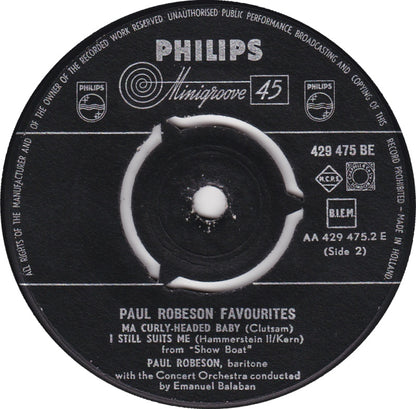 Paul Robeson - Favourites (EP) 10226 14409 Vinyl Singles EP Goede Staat