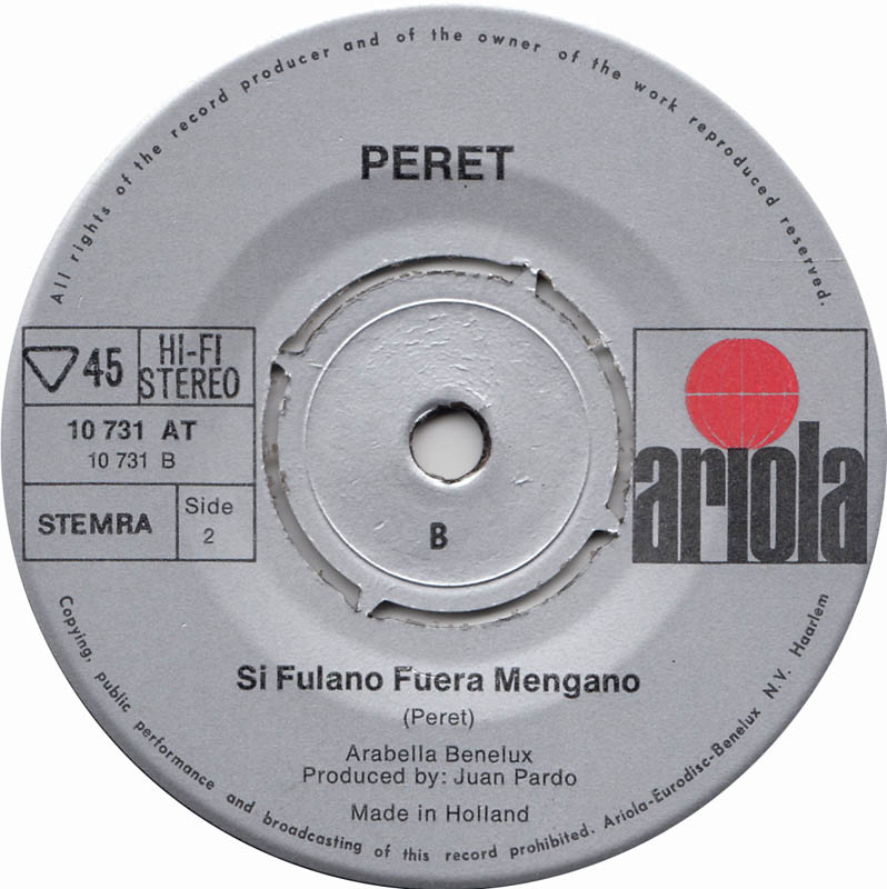 Peret - Ni Fu Ni Fa 30018 Vinyl Singles Goede Staat