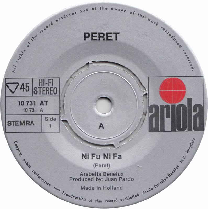 Peret - Ni Fu Ni Fa 30018 Vinyl Singles Goede Staat