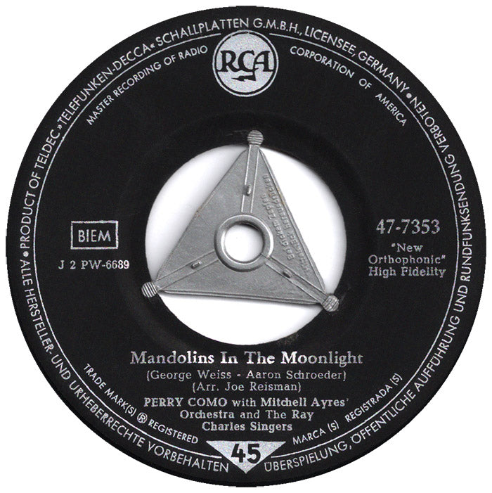 Perry Como - Mandolins In The Moonlight 02762 Vinyl Singles VINYLSINGLES.NL
