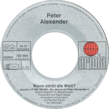 Peter Alexander - Schwarzes Gold 10229 Vinyl Singles Goede Staat