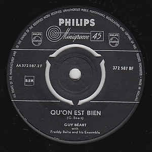 Guy Beart - Qu'on Est Bien Vinyl Singles Vinyl Very Good (VG) <br> Hoes Generic