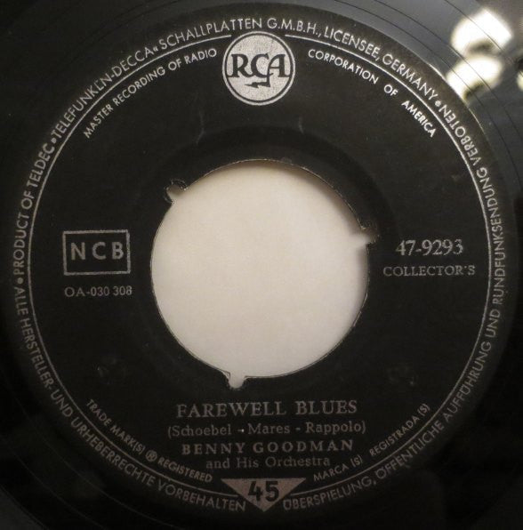 Benny Goodman - Farewell Blues Vinyl Singles VINYLSINGLES.NL
