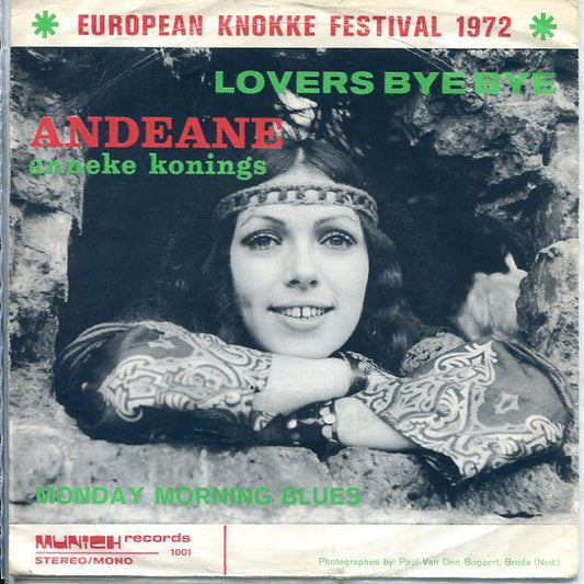 Andeane (Anneke Konings) - Lovers Bye Bye Vinyl Singles Vinyl Very Good (VG) <br> Hoes Good Plus (G+)
