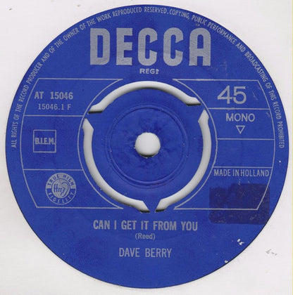 Dave Berry - Can I Get It From You 31052 Vinyl Singles VINYLSINGLES.NL