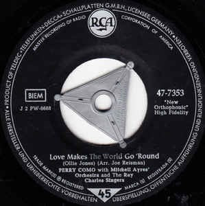 Perry Como - Love Makes The World Go 'Round 09235 05611 Vinyl Singles VINYLSINGLES.NL