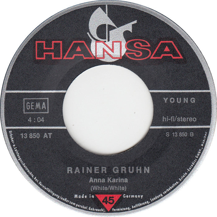 Rainer Gruhn - Verbotene Turen 09575 Vinyl Singles Goede Staat