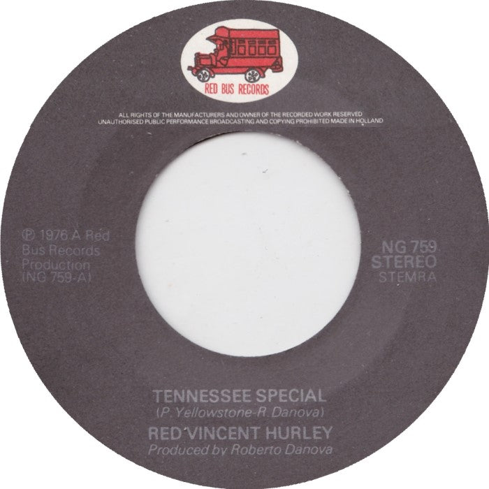 Red Vincent Hurley - Tennessee Special 28444 Vinyl Singles Goede Staat