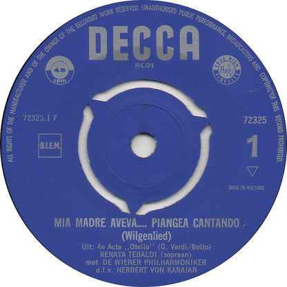 Renata Tebaldi - Mia Madre Aveva 14576 Vinyl Singles Goede Staat