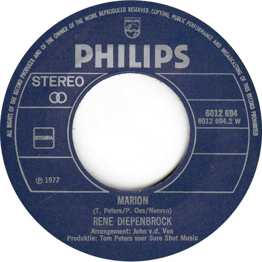 Rene Diepenbrock - Anita Vinyl Singles Media: VG+ / Sleeve: G+ "VINYLSINGLES.NL"