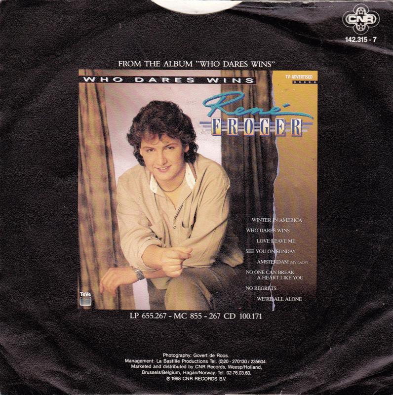 Rene Froger - See You On Sunday 22819 Vinyl Singles Goede Staat