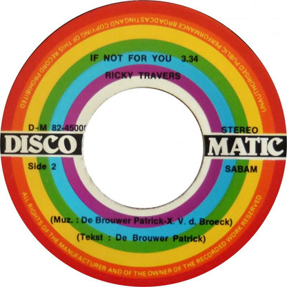 Ricky Travers - Here's Another Lovesong Vinyl Singles Vinyl Very Good (VG) <br> Hoes Good Plus (G+)